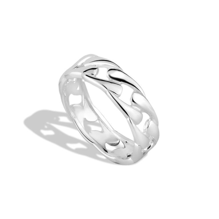 Anel Masculino de Elos Prata 925