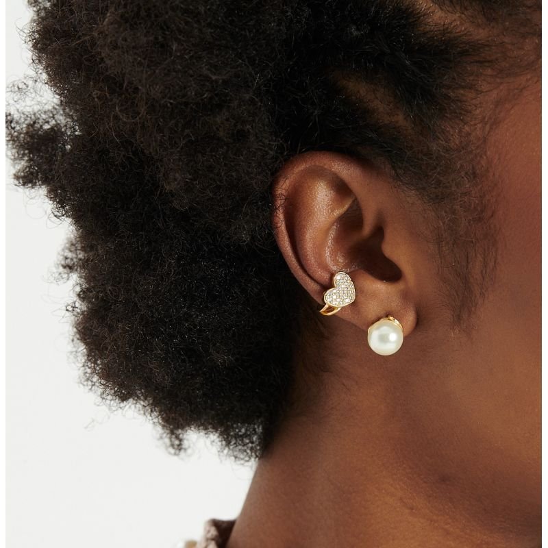 Piercing Fake Coração Cravejado Largo