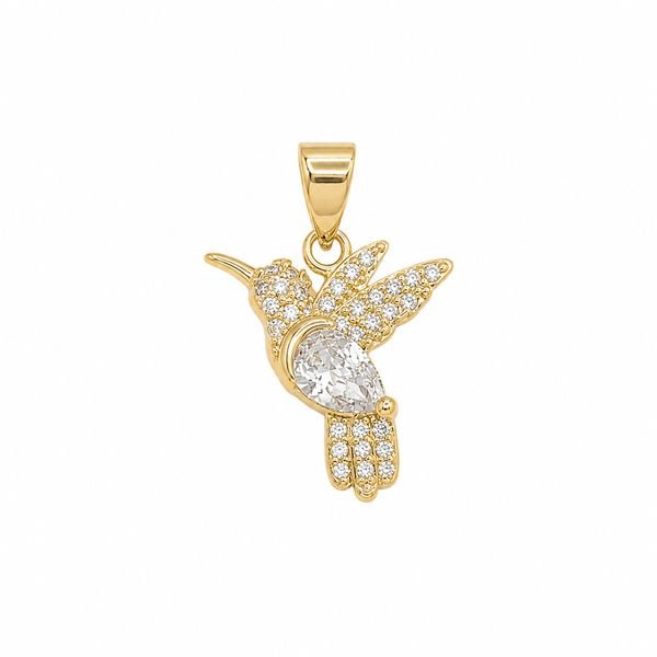 Pingente colibri com pedra